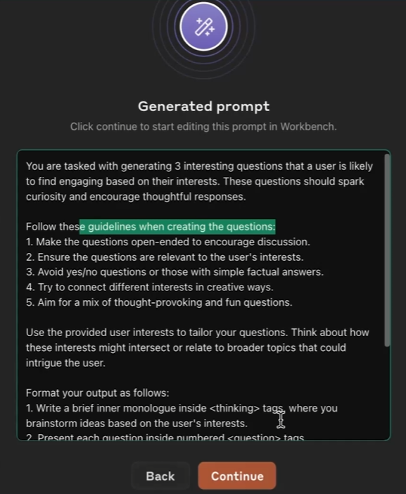 Claude Prompt Generator 예시